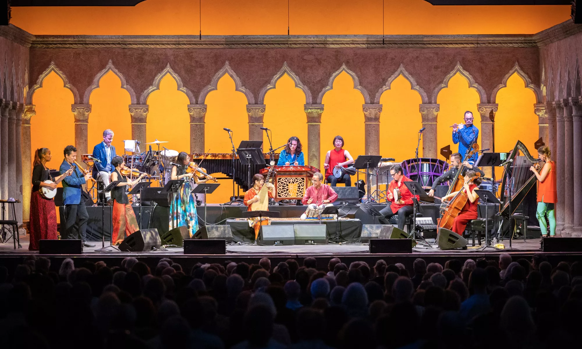 An ensemble of performers 