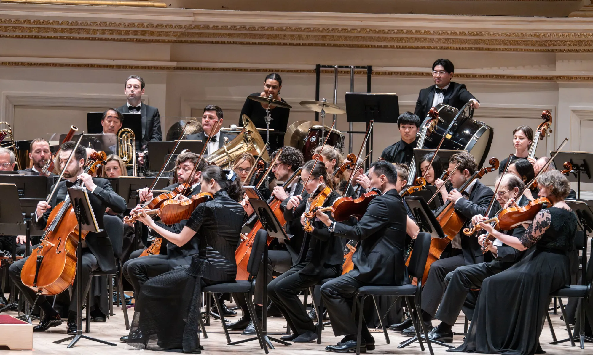 An orchestra performing