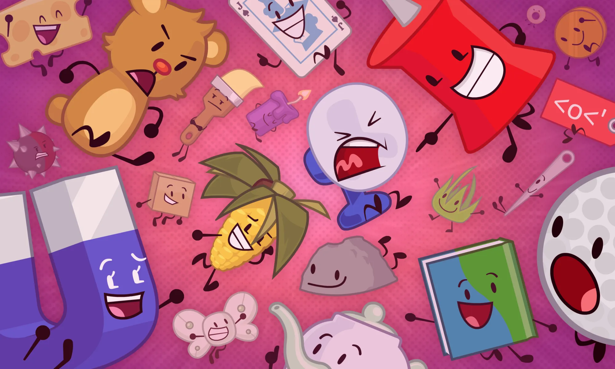 Several cartoon characters 