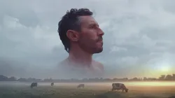 Image for the documentary Food for Humans. It shows Paul Saladino, MD, in side profile against a cloudy sky, with a pasture of cows below him. The film’s title and tagline appear over the image: “Food for Humans — Nature Never Made a Nutrition Label.”