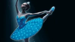 Image of a ballerina with a blue tutu