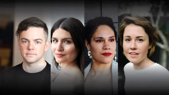 A collage of headshots.