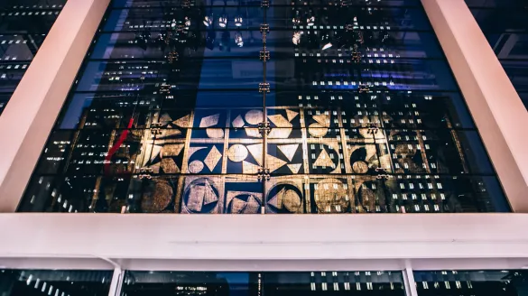 Nevelson sculpture at the Harris Theater