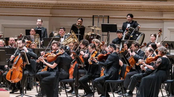 An orchestra performing