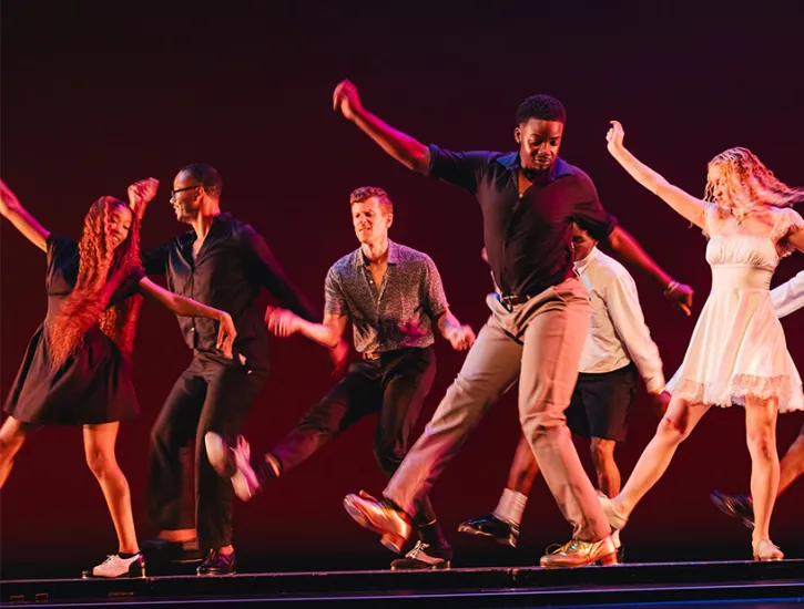 A group of tap dancers.